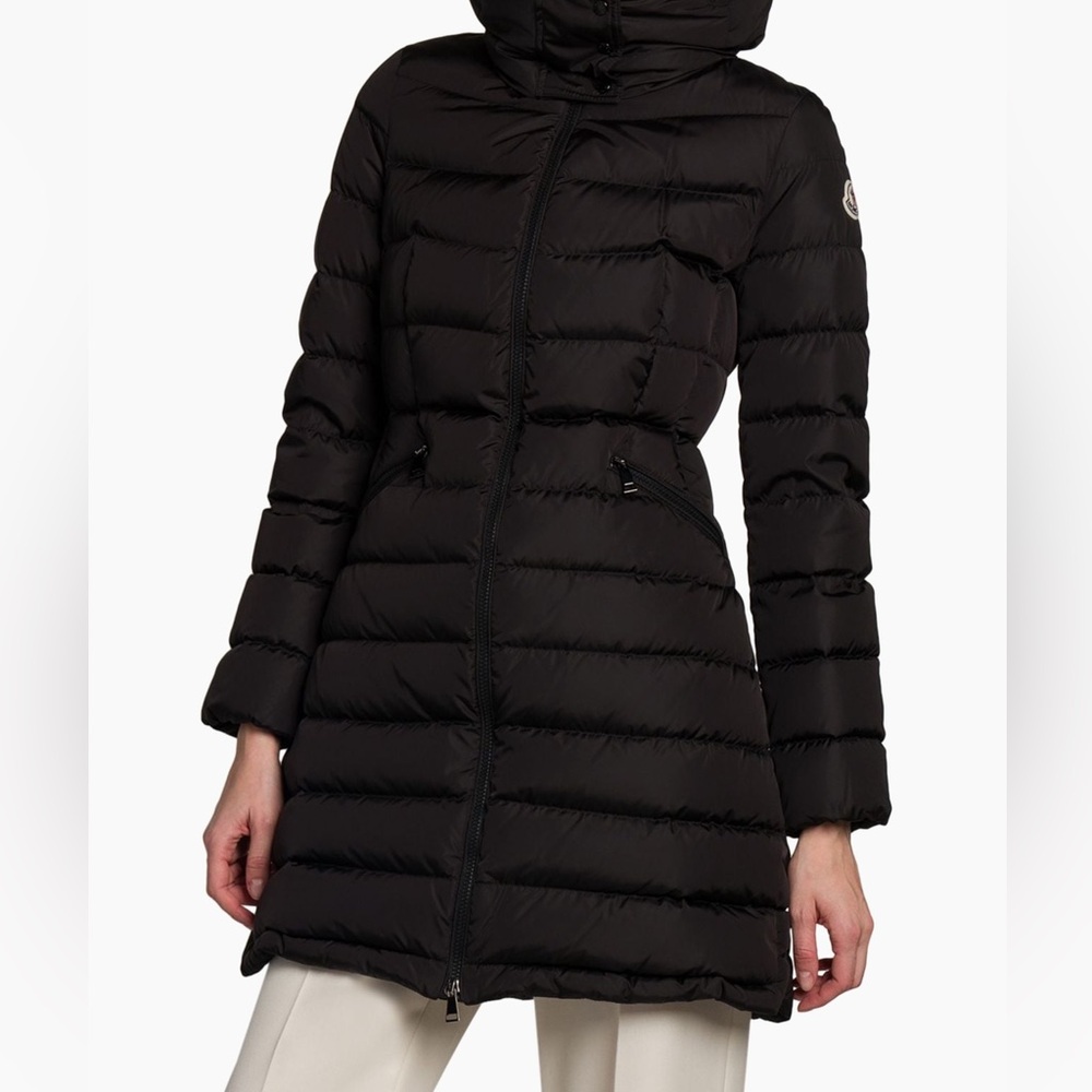 Moncler Flammette High-Neck Puffer Coat